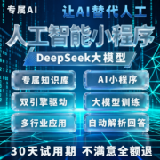 AI微信小程序人工智能大模型客服对话聊天写作软件定制开发搭建